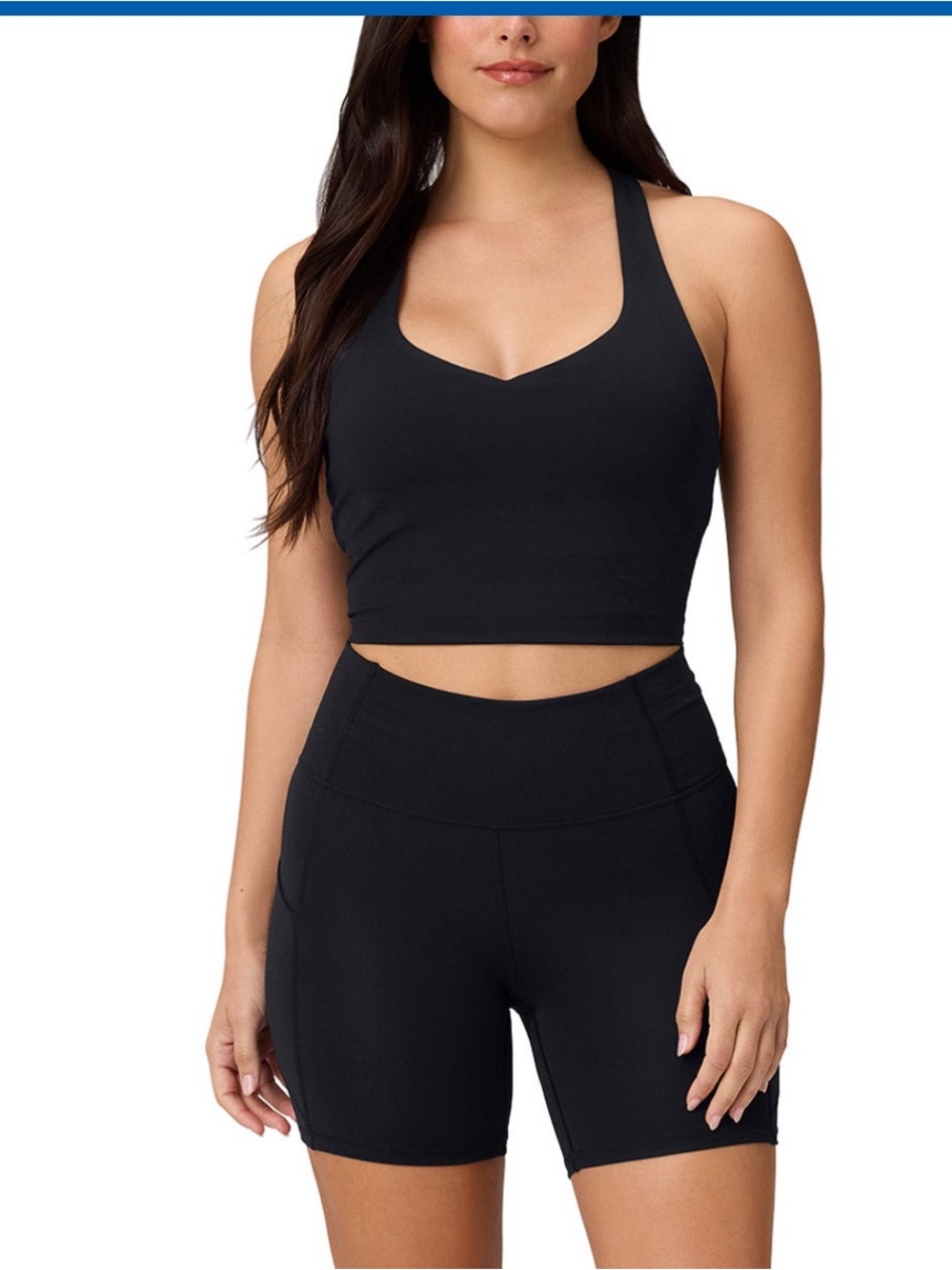 Fabletics Black High-Waist Bike Shorts M NWT
